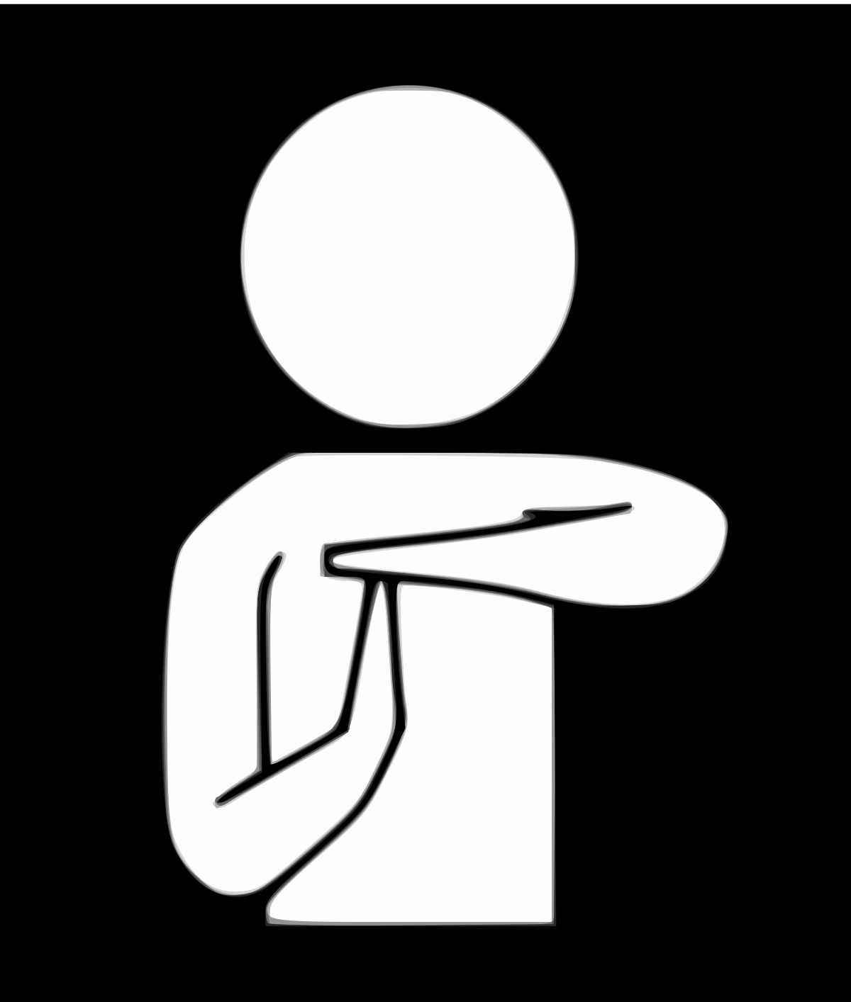 Figure of a person with hands in a T position